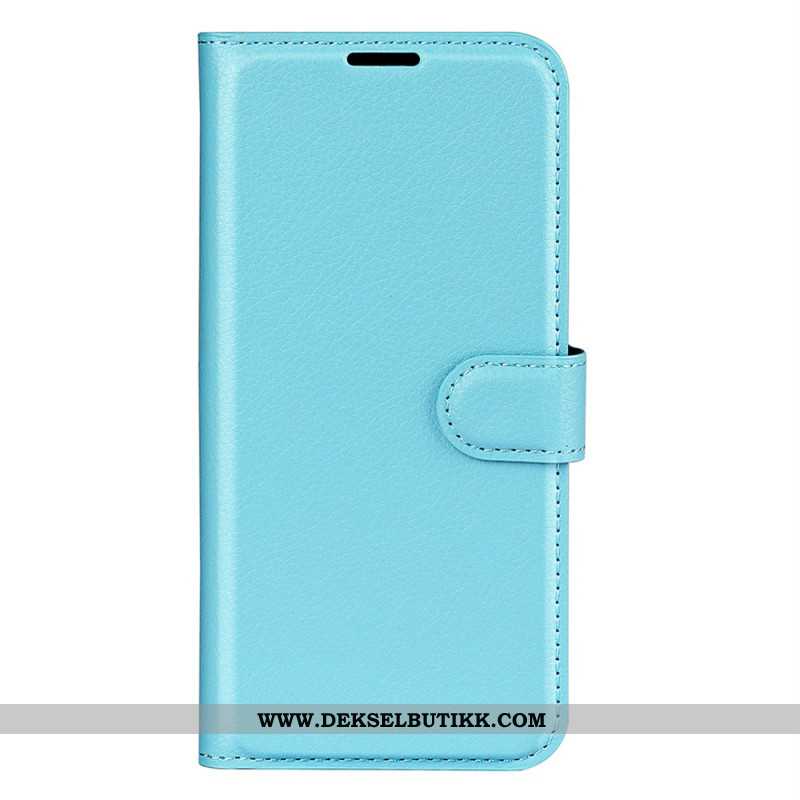 Folio Deksel Xiaomi Redmi Note 14 Pro Plus 5g Klassisk Litchi-imitasjonskinn Beskyttelse Deksel