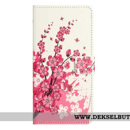Folio Deksel Xiaomi Redmi Note 14 Pro Plus 5g Tropiske Blomster
