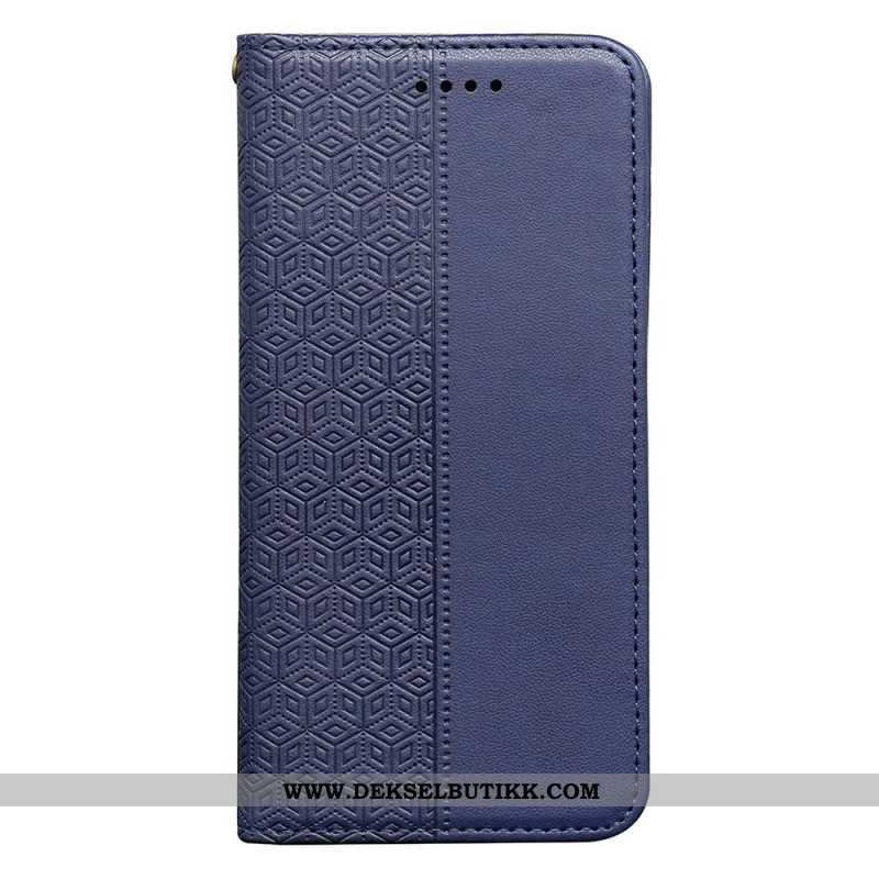 Folio Deksel Xiaomi Redmi Note 14s Rutemønster Med Stropp Beskyttelse Deksel