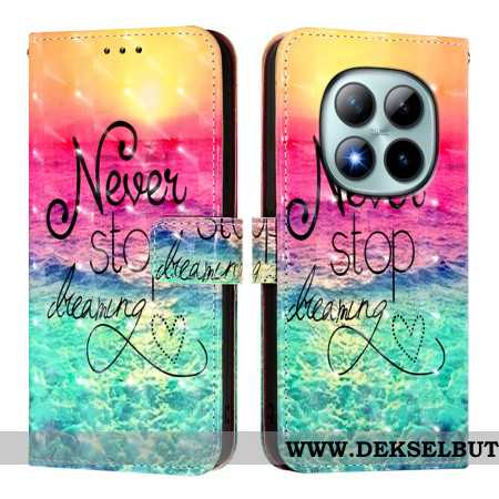 Folio Deksel Xiaomi Redmi Note 15 Pro Plus 5g Slutt Aldri Å Drømme Beskyttelse Deksel