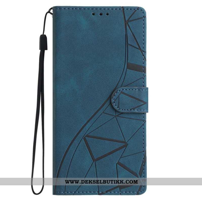 Folio Deksel Xiaomi Redmi Note 15 Pro Plus 5g Trekantmønster Beskyttelse Deksel