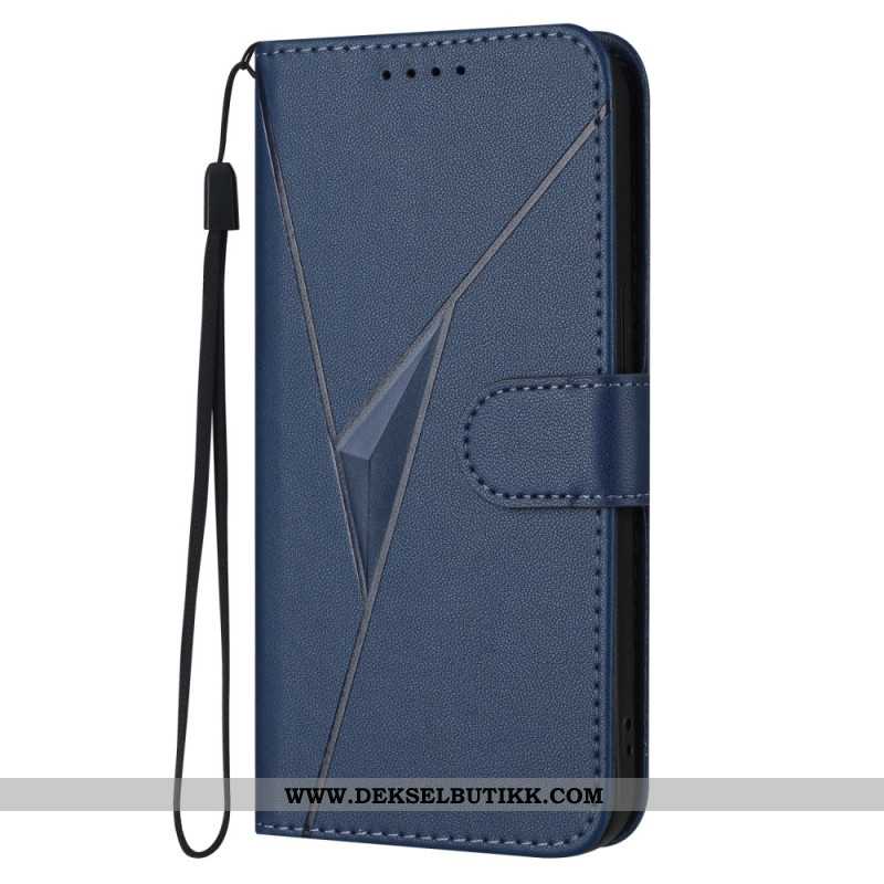 Folio Deksel Xiaomi Redmi Note 15 Pro Plus 5g Trekantmønster