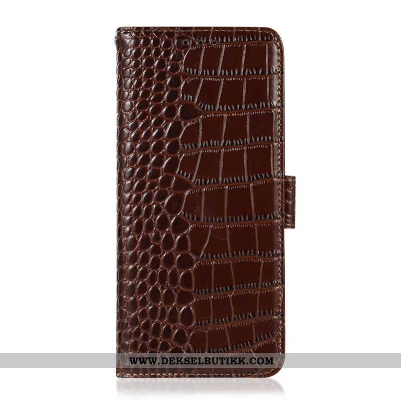 Folio Deksel iPhone 17 Krokodilleteksturert Skinn