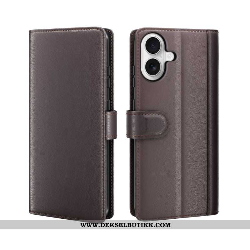 Folio Deksel iPhone 17 Lommebok I Ekte Skinn Beskyttelse Deksel