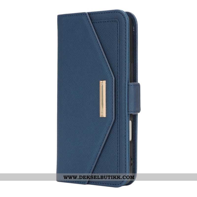 Folio Deksel iPhone 17 Lommebok Med Skulderstropp Og Speil Beskyttelse Deksel