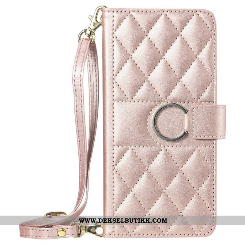 Folio Deksel iPhone 17 Pro Max Vattert Med Snor Og Skulderstropp Beskyttelse Deksel