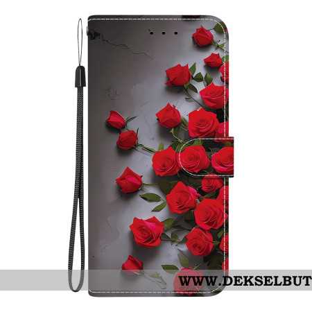 Lederhüllen Für Samsung Galaxy A17 4g / 5g Rote Rosen