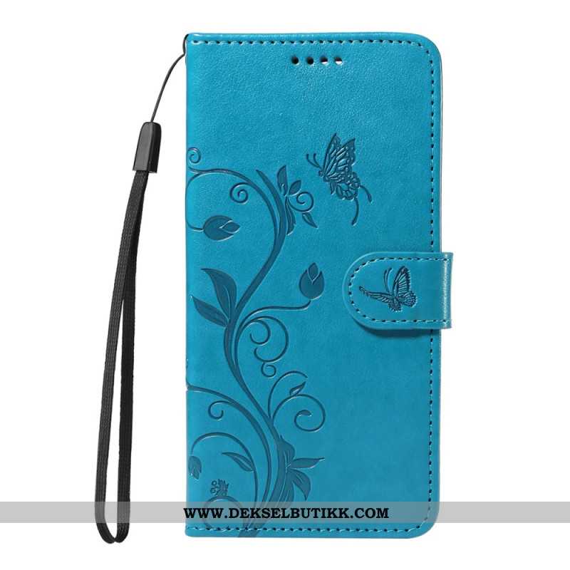 Lærdeksel Folio Deksel Huawei Pura 80 Pro Mobildeksel Blomstermønster