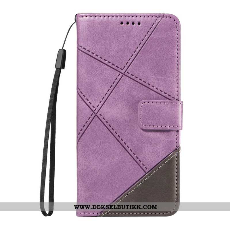 Lærdeksel Folio Deksel Oneplus 13r Geometrisk Design