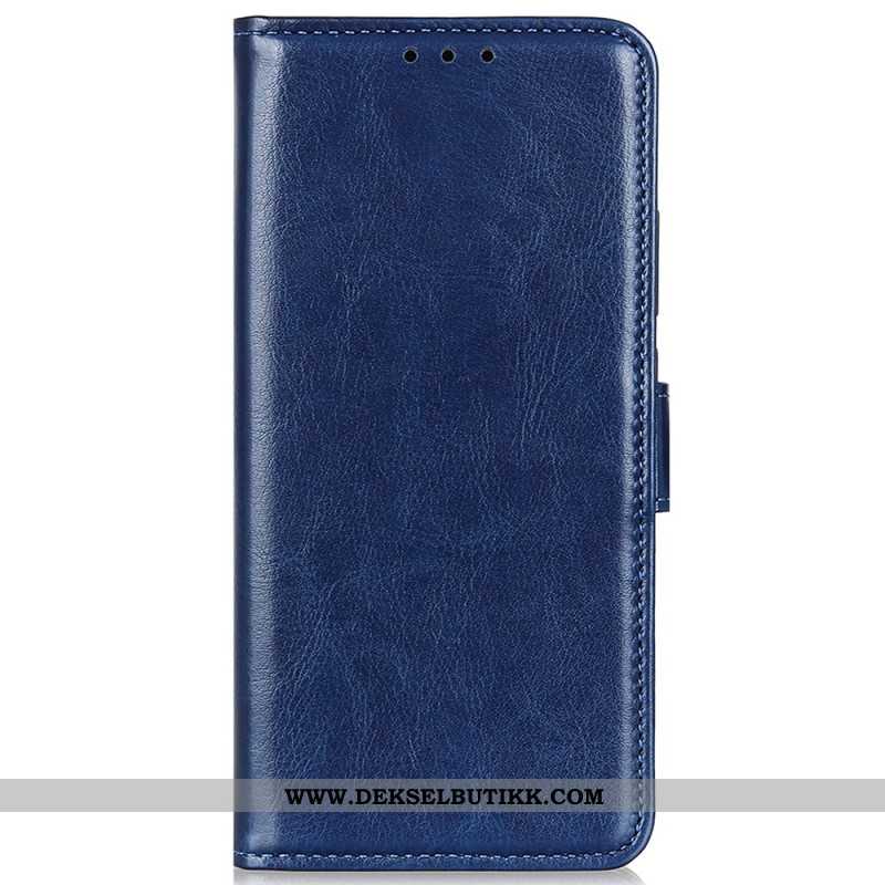 Lærdeksel Folio Deksel Oneplus 13r Mobildeksel Lakkert Kunstskinn