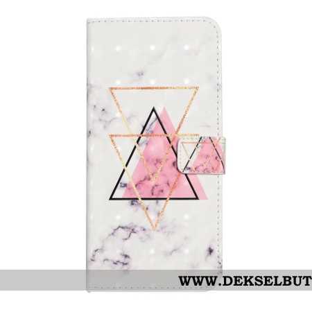 Lærdeksel Folio Deksel Oneplus Nord 4 Mobildeksel 3d-trekanter