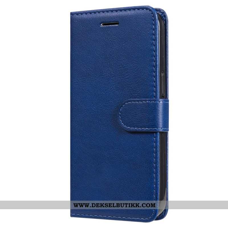 Lærdeksel Folio Deksel Oneplus Nord 4 Mobildeksel Ensfarget Skinneffekt