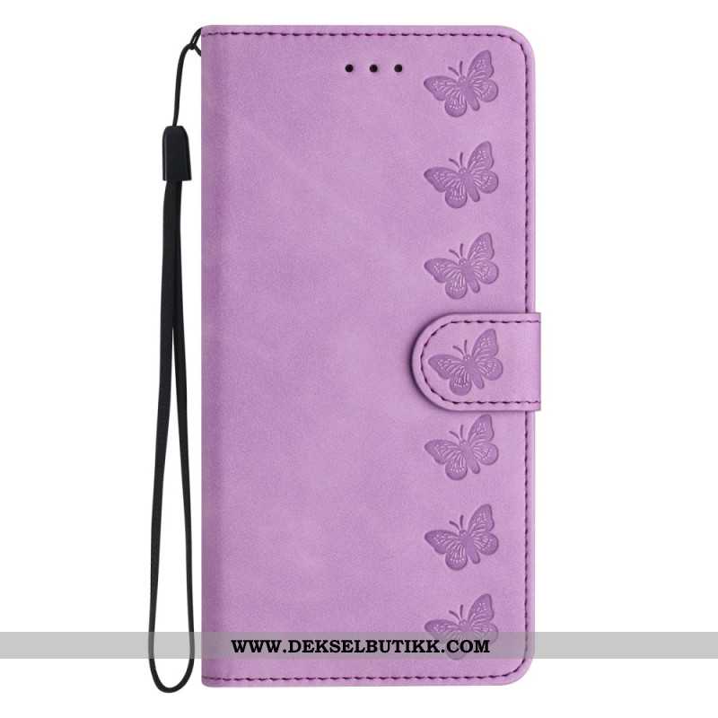 Lærdeksel Folio Deksel Oneplus Nord 4 Mobildeksel Sommerfuglkant