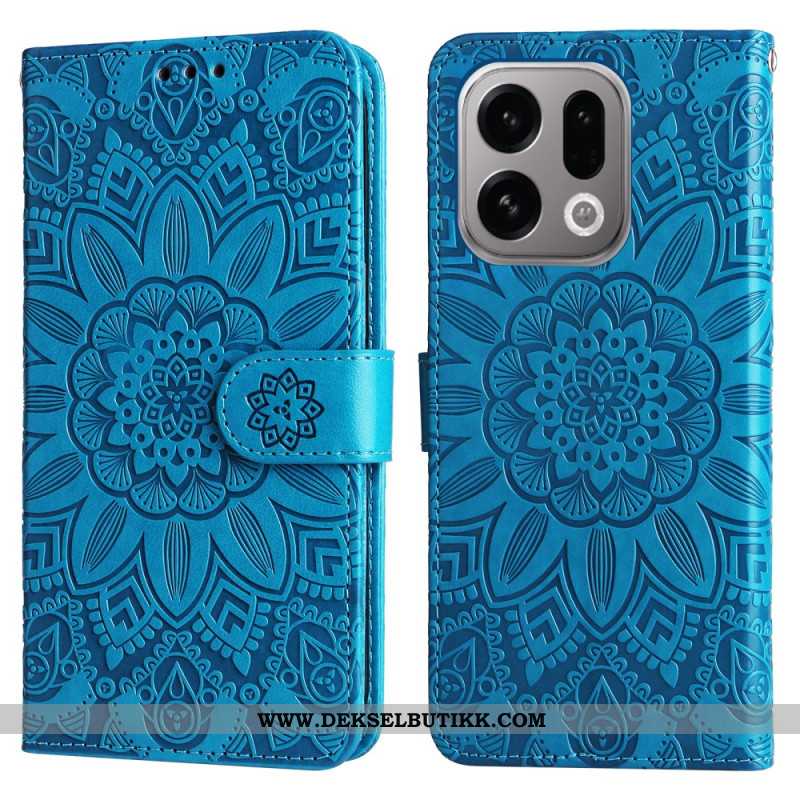 Lærdeksel Folio Deksel Oppo Find X9 5g Mobildeksel Mandala