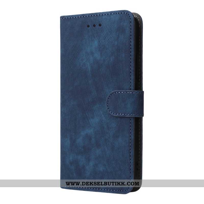 Lærdeksel Folio Deksel Oppo Reno 13 5g Mobildeksel Rfid-beskyttelsesstropp Med Semsket Skinnimitasjo