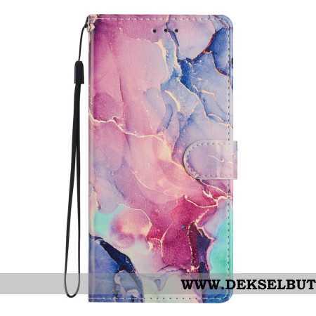 Lærdeksel Folio Deksel Oppo Reno 14 Pro 5g Akvarellmarmor