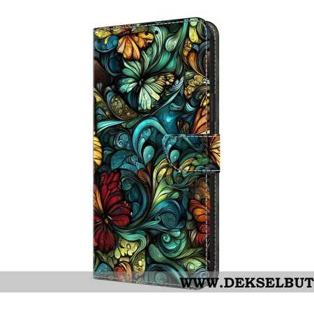 Lærdeksel Folio Deksel Samsung Galaxy A17 4g / 5g Akvarellblomster Og Planter