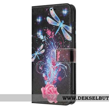 Lærdeksel Folio Deksel Samsung Galaxy A17 4g / 5g Mobildeksel Fargerike Øyenstikkere