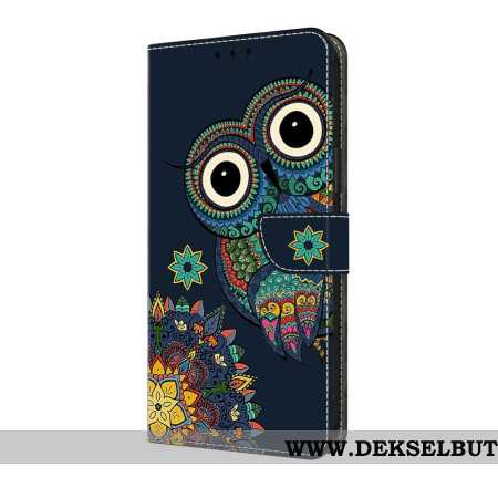 Lærdeksel Folio Deksel Samsung Galaxy A17 4g / 5g Mobildeksel Mandala-ugle