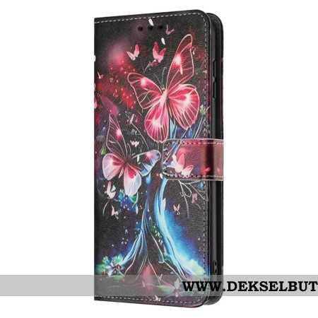 Lærdeksel Folio Deksel Samsung Galaxy A17 4g / 5g Sommerfugltre