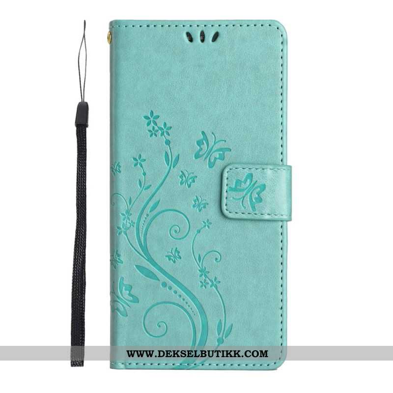 Lærdeksel Folio Deksel Samsung Galaxy S25 5g Edge Mobildeksel Små Blomster