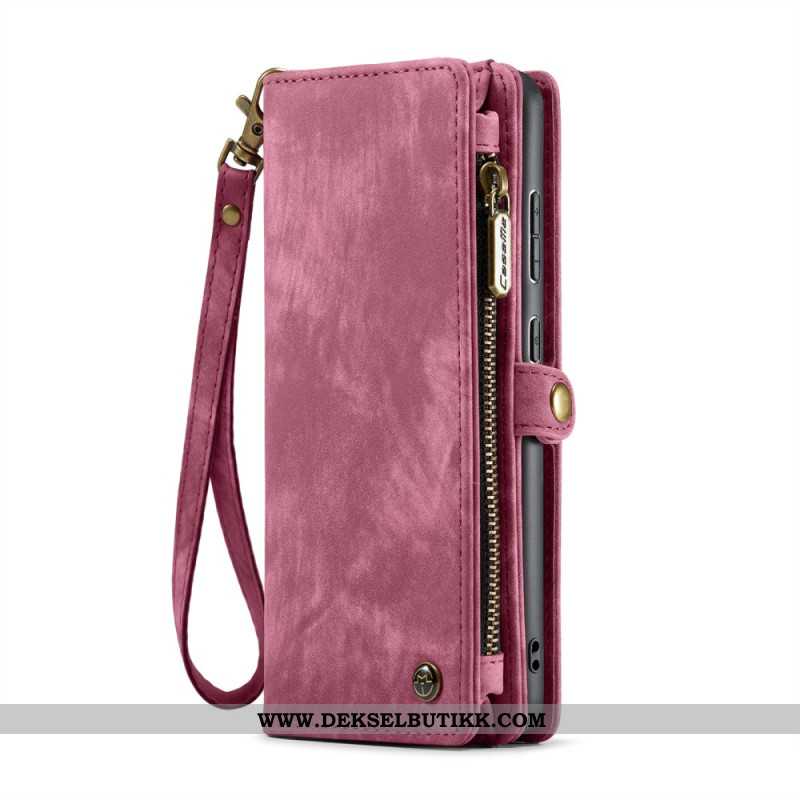 Lærdeksel Folio Deksel Samsung Galaxy S25 5g Mobildeksel Caseme-lommebok