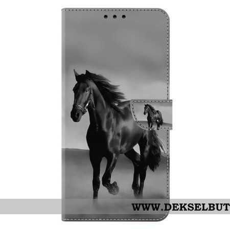 Lærdeksel Folio Deksel Samsung Galaxy S25 5g Mobildeksel Hest