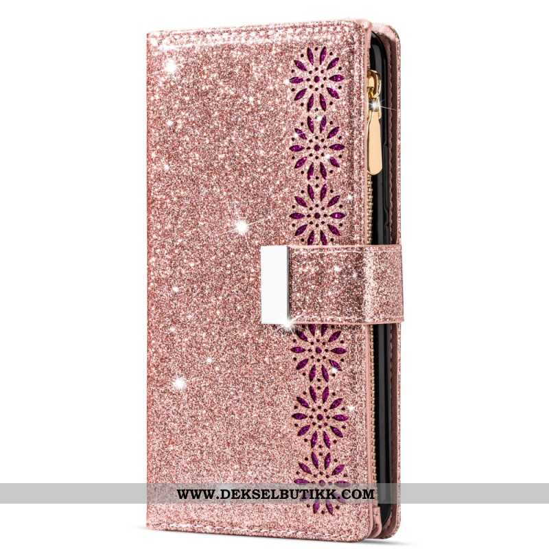 Lærdeksel Folio Deksel Samsung Galaxy S25 5g Paljettlommebok