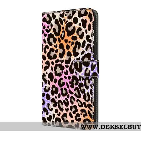 Lærdeksel Folio Deksel Samsung Galaxy S25 Fe Leopardhuddesign