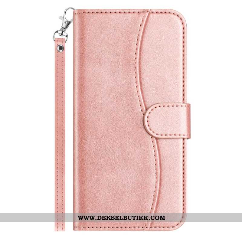 Lærdeksel Folio Deksel Samsung Galaxy S25 Fe Mobildeksel S-designrem