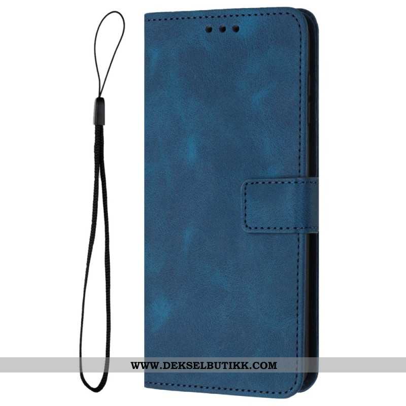 Lærdeksel Folio Deksel Samsung Galaxy S25 Fe Mobildeksel Semsket Skinneffekt