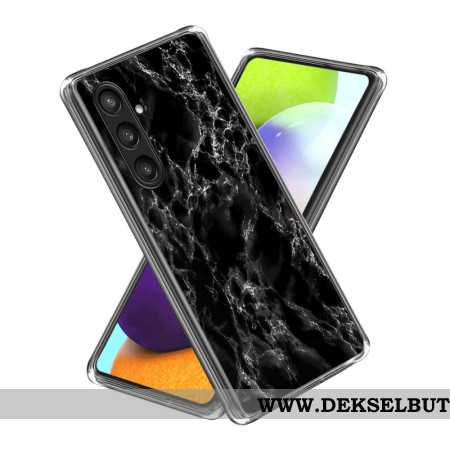 Lærdeksel Folio Deksel Samsung Galaxy S25 Plus 5g Mobildeksel Svart Marmor