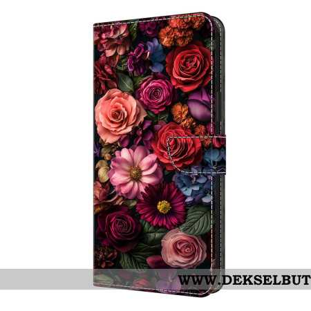 Lærdeksel Folio Deksel Samsung Galaxy S26 Plus Mobildeksel Blomstermønster