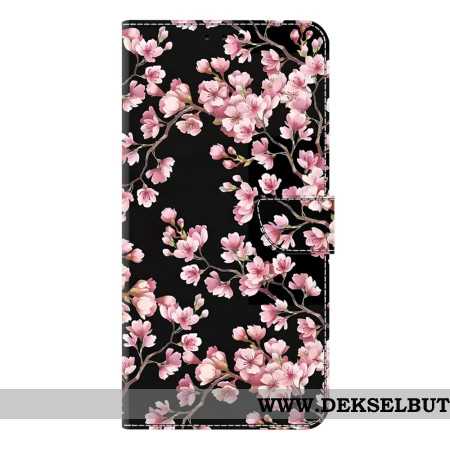 Lærdeksel Folio Deksel Samsung Galaxy S26 Plus Mobildeksel Ferskenblomster