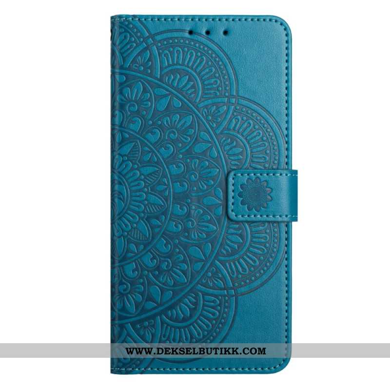 Lærdeksel Folio Deksel Samsung Galaxy S26 Plus Mobildeksel Mandala-gravering