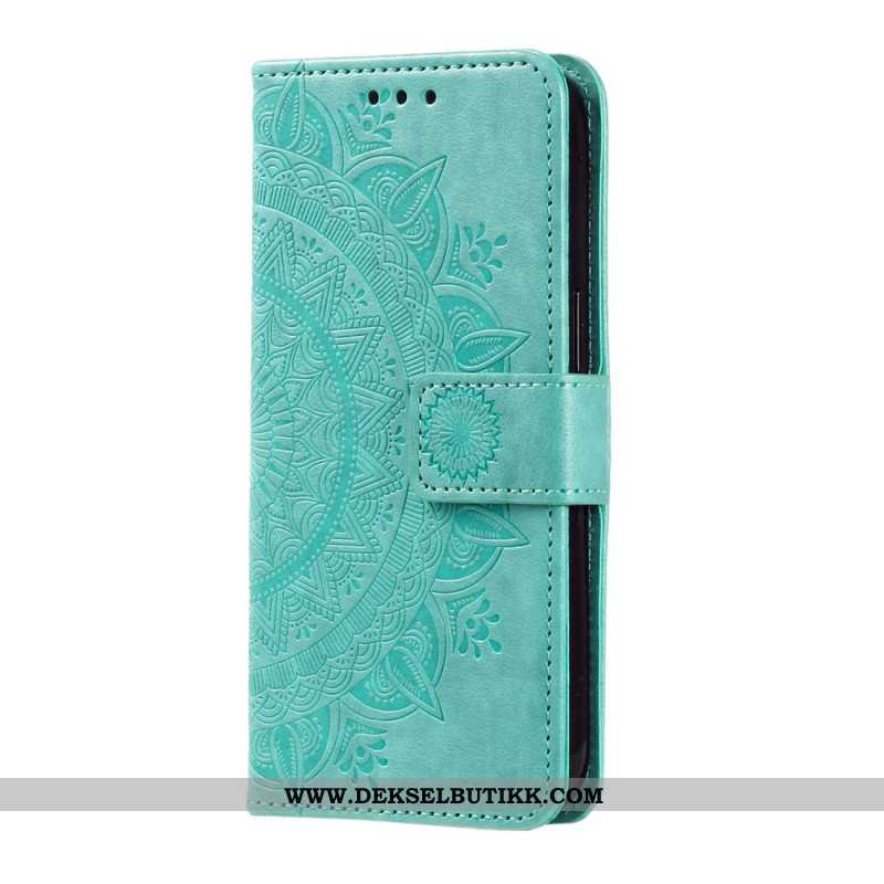 Lærdeksel Folio Deksel Samsung Galaxy S26 Plus Mobildeksel Mandala-sol