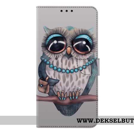 Lærdeksel Folio Deksel Samsung Galaxy S26 Plus Mobildeksel Uglehalskjede