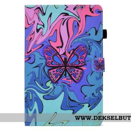 Lærdeksel Folio Deksel Samsung Galaxy Tab S11 Kunstnerisk Sommerfugl