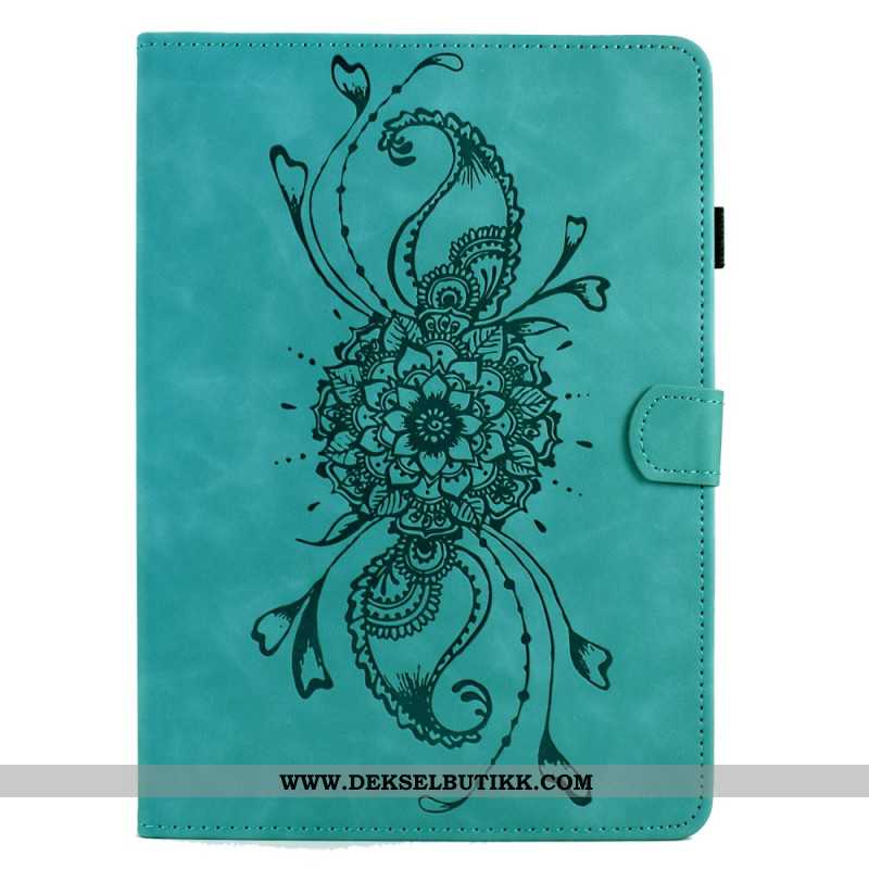 Lærdeksel Folio Deksel Samsung Galaxy Tab S11 Mandala Med Semsket Skinneffekt