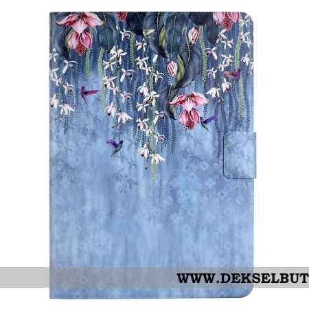 Lærdeksel Folio Deksel Samsung Galaxy Tab S11 Mobildeksel Blomsterregn