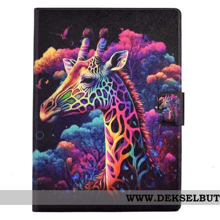 Lærdeksel Folio Deksel Samsung Galaxy Tab S11 Mobildeksel Fargerik Sjiraff