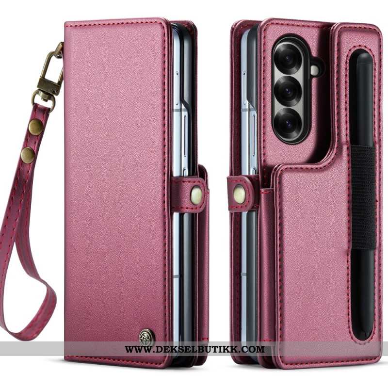 Lærdeksel Folio Deksel Samsung Galaxy Z Fold 7 Mobildeksel Caseme