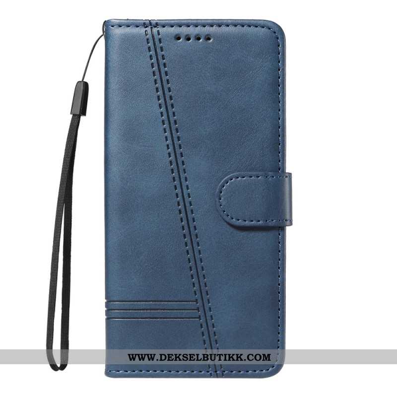 Lærdeksel Folio Deksel Sony Xperia 1 Vii Mobildeksel T-linjer