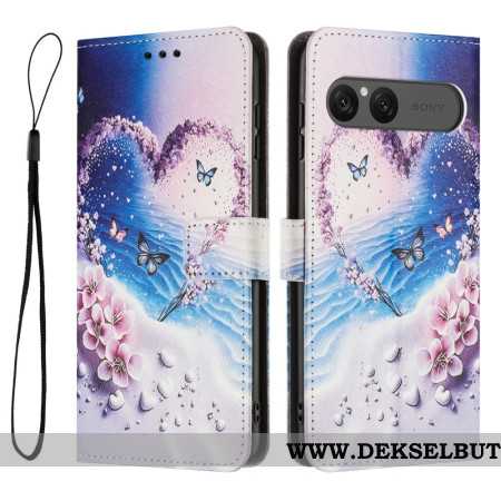 Lærdeksel Folio Deksel Sony Xperia 10 Vii Hjerte