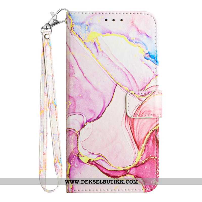 Lærdeksel Folio Deksel Sony Xperia 10 Vii Mobildeksel Marmor