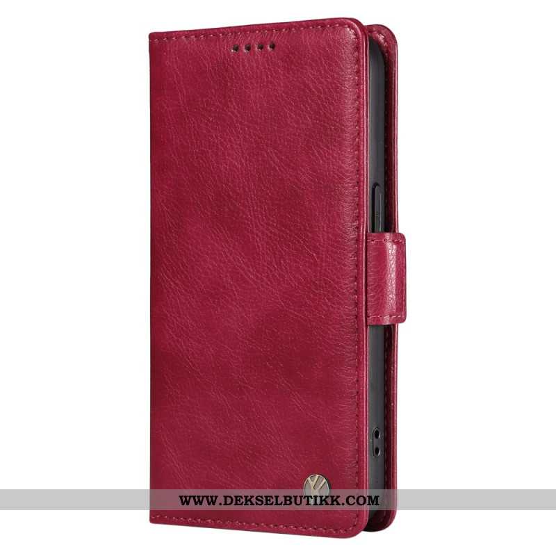 Lærdeksel Folio Deksel Xiaomi 15 Mobildeksel Yikatu Retro-effekt