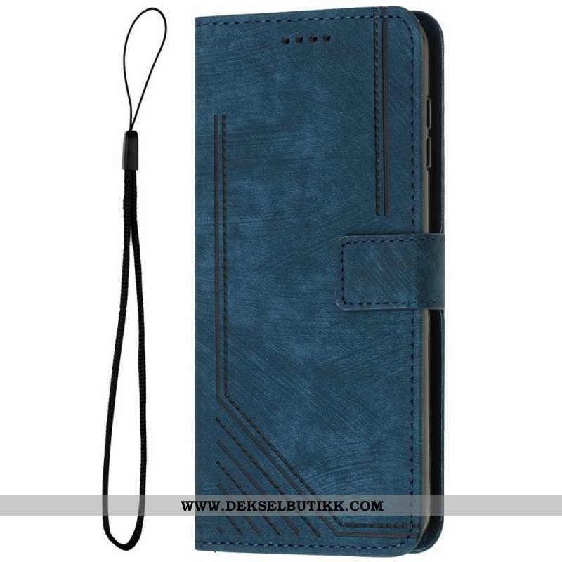 Lærdeksel Folio Deksel Xiaomi 15 Ultra Mobildeksel Linjedesign