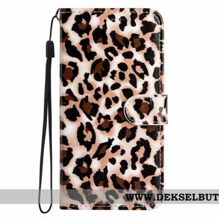 Lærdeksel Folio Deksel Xiaomi 15t Pro Mobildeksel Leopardtrykk