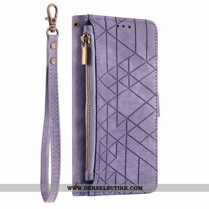 Lærdeksel Folio Deksel Xiaomi 17 Pro Max Mobildeksel Lommebok Med Geometrisk Design