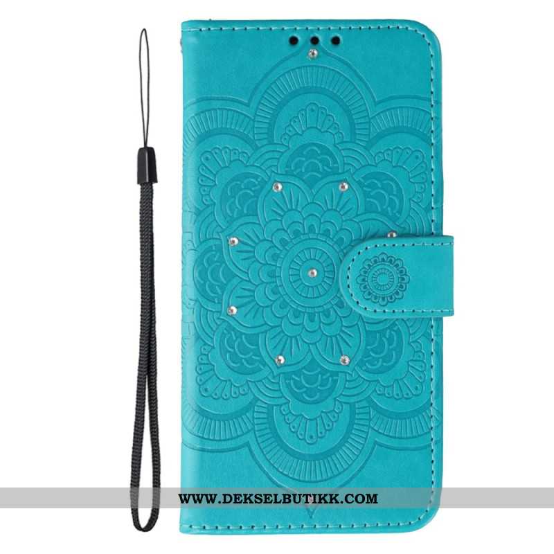 Lærdeksel Folio Deksel Xiaomi 17 Pro Mobildeksel Mandala Og Strass